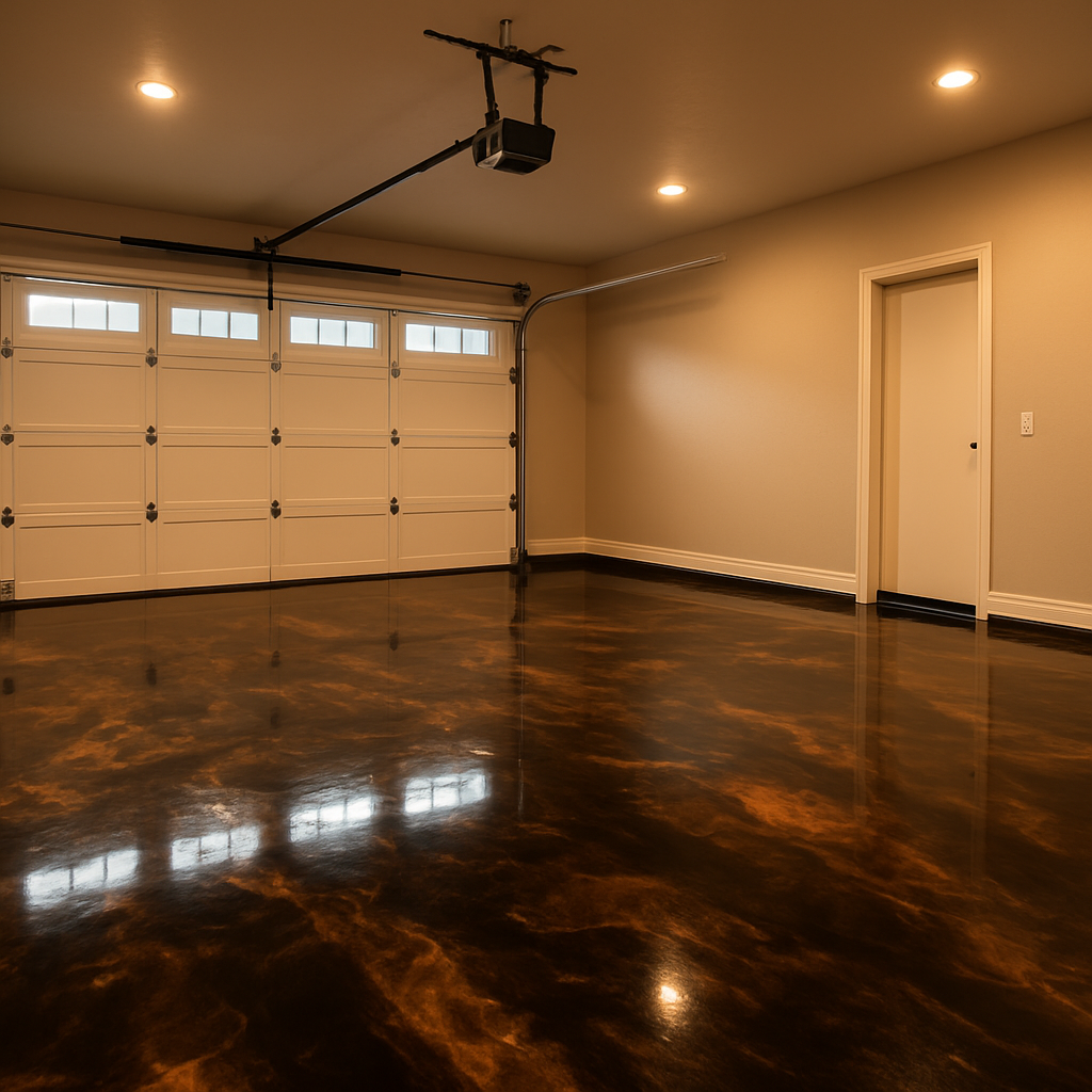 Metallic Epoxy Garage Floor in Houston, TX
